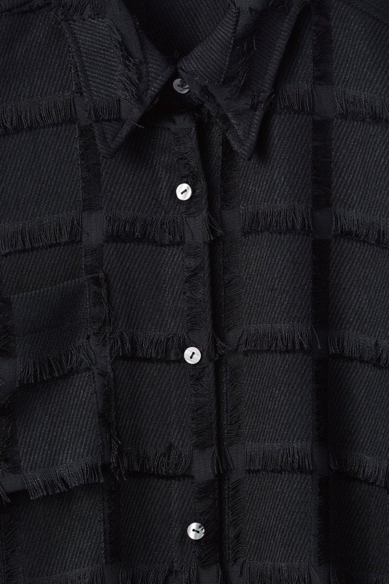 fringe switching shirt(unisex)/2color - KNUTH MARF