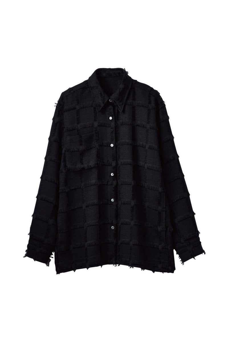 fringe switching shirt(unisex)/2color - KNUTH MARF