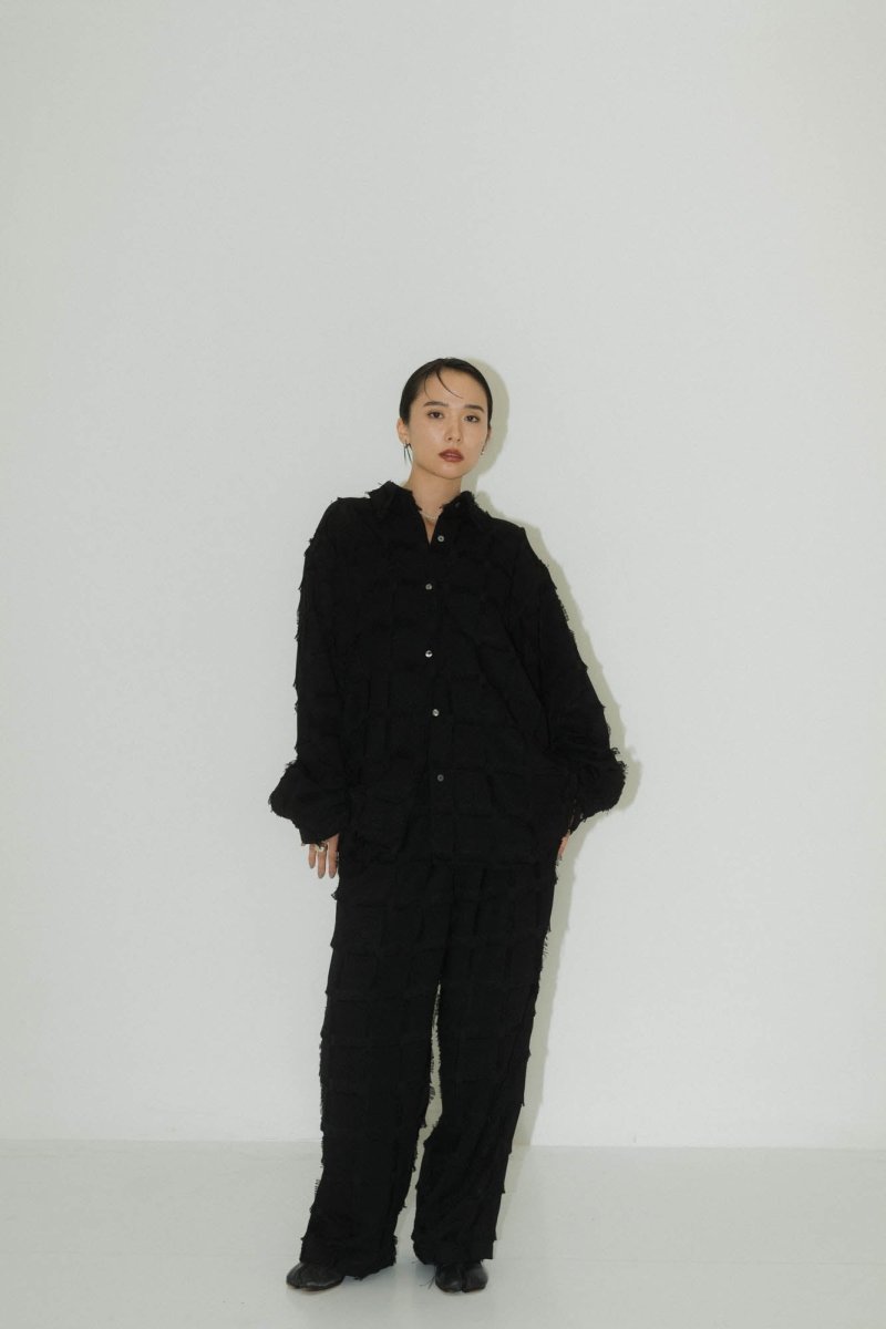 fringe switching shirt(unisex)/2color - KNUTH MARF
