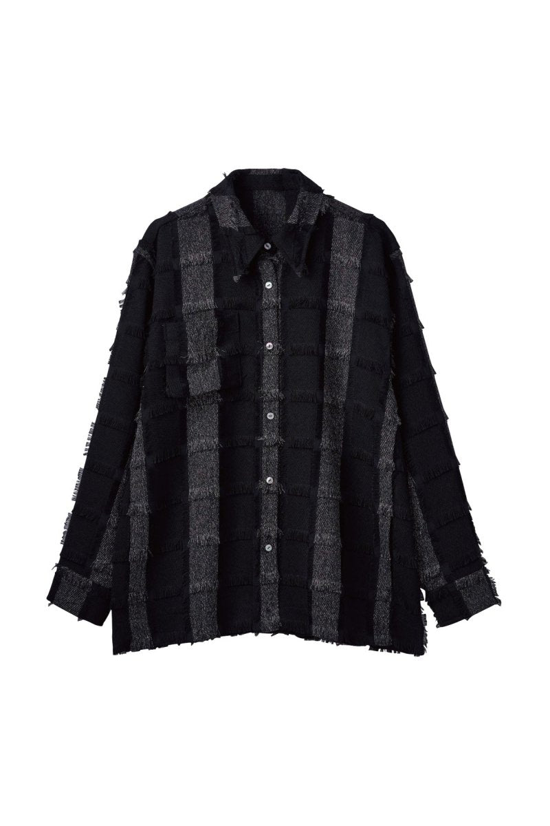 fringe switching shirt(unisex)/2color - KNUTH MARF