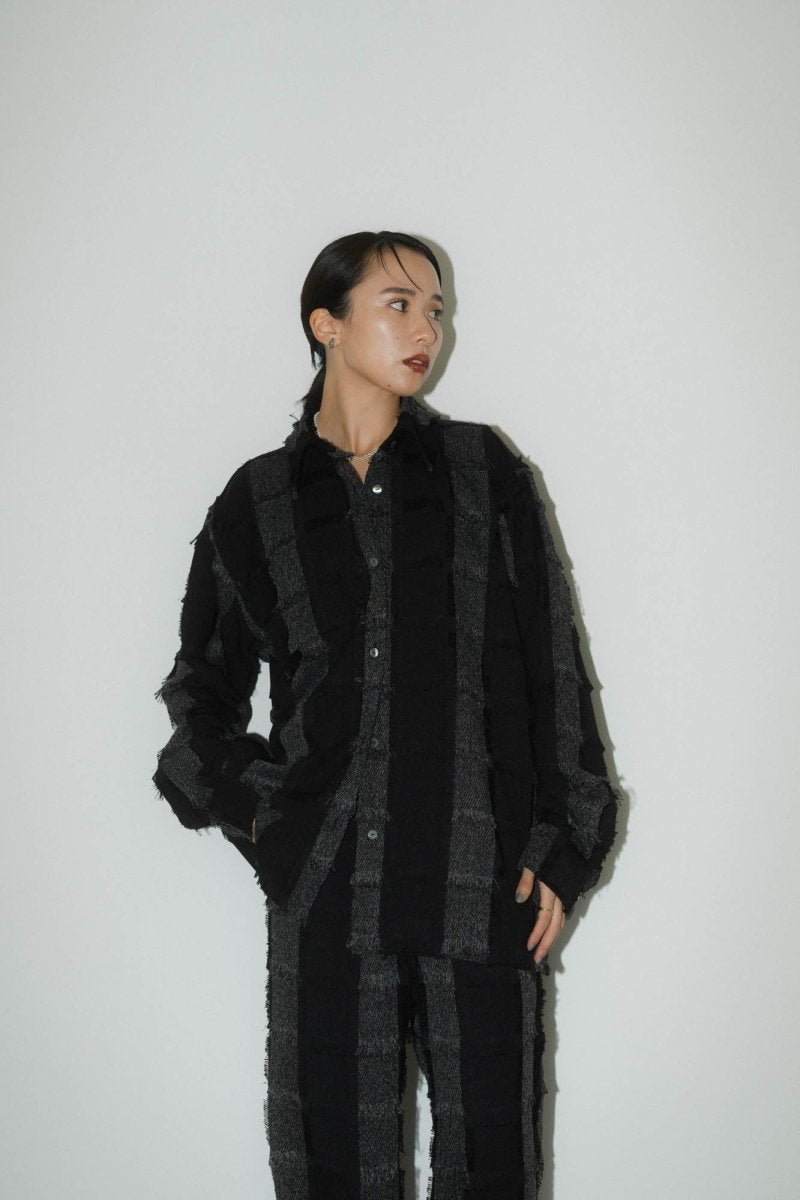 fringe switching shirt(unisex)/2color - KNUTH MARF