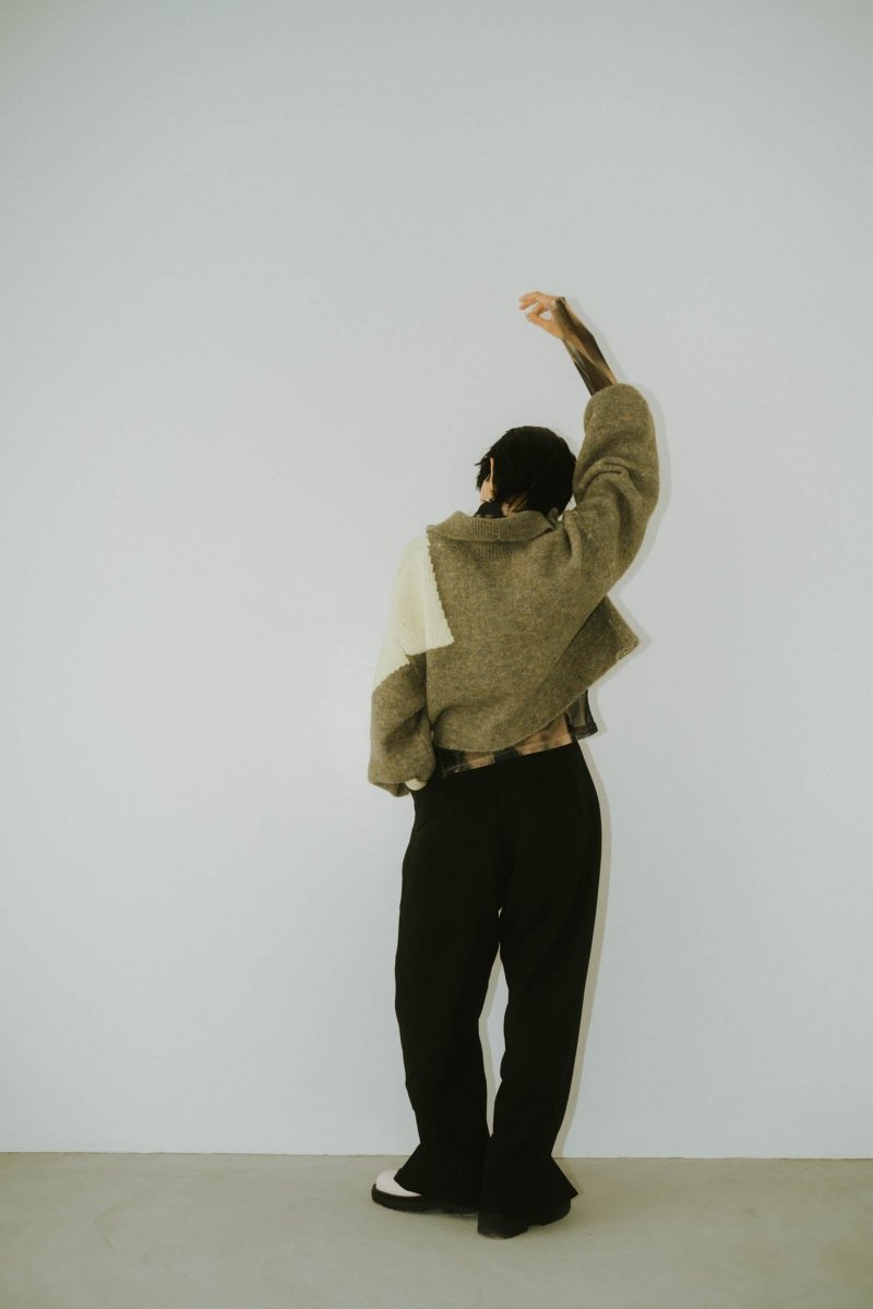 front slit pants(unisex)/black - KNUTH MARF