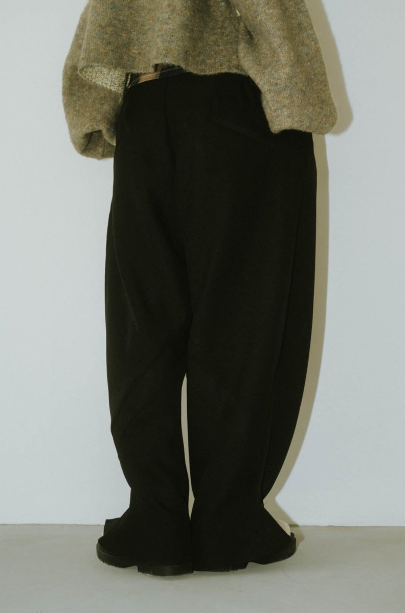 front slit pants(unisex)/black - KNUTH MARF