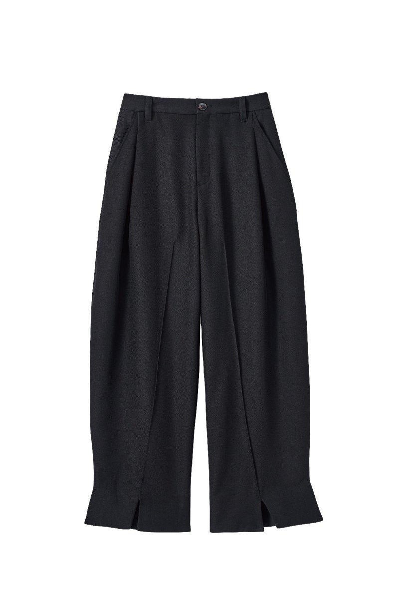front slit pants(unisex)/black - KNUTH MARF