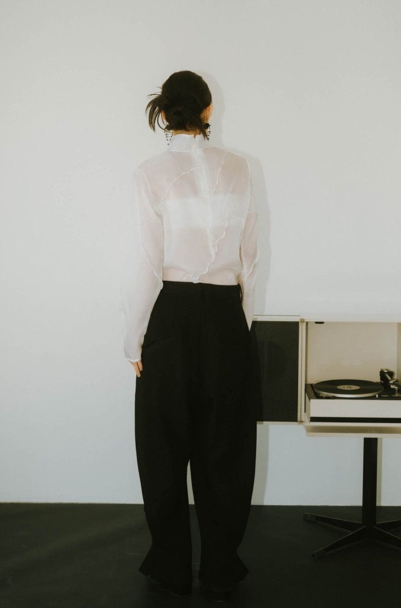 front slit pants(unisex)/black - KNUTH MARF