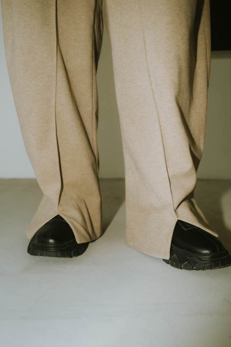 front slit pants(unisex)/greige - KNUTH MARF