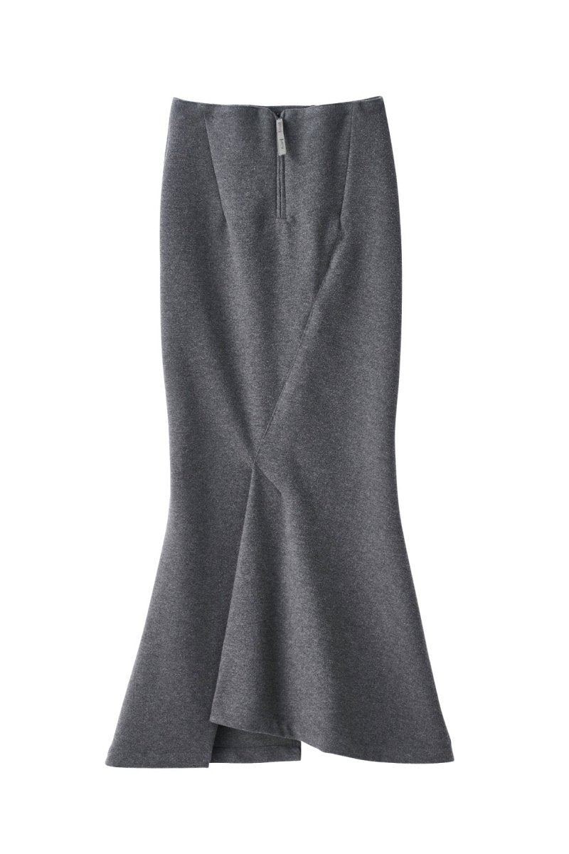front zip mermaid skirt/2color - KNUTH MARF