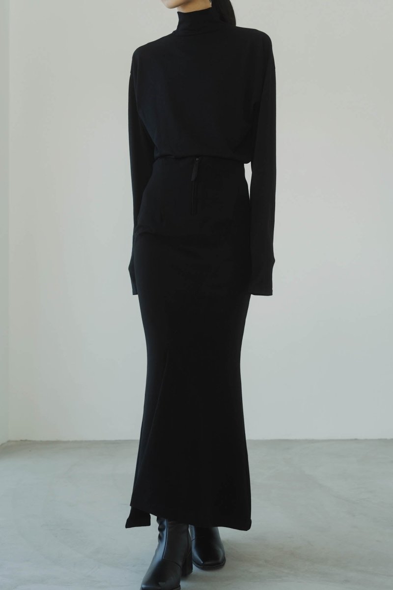 front zip mermaid skirt/2color - KNUTH MARF