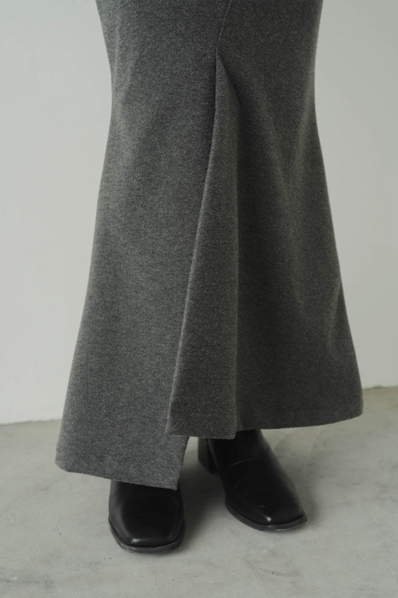 front zip mermaid skirt/2color - KNUTH MARF