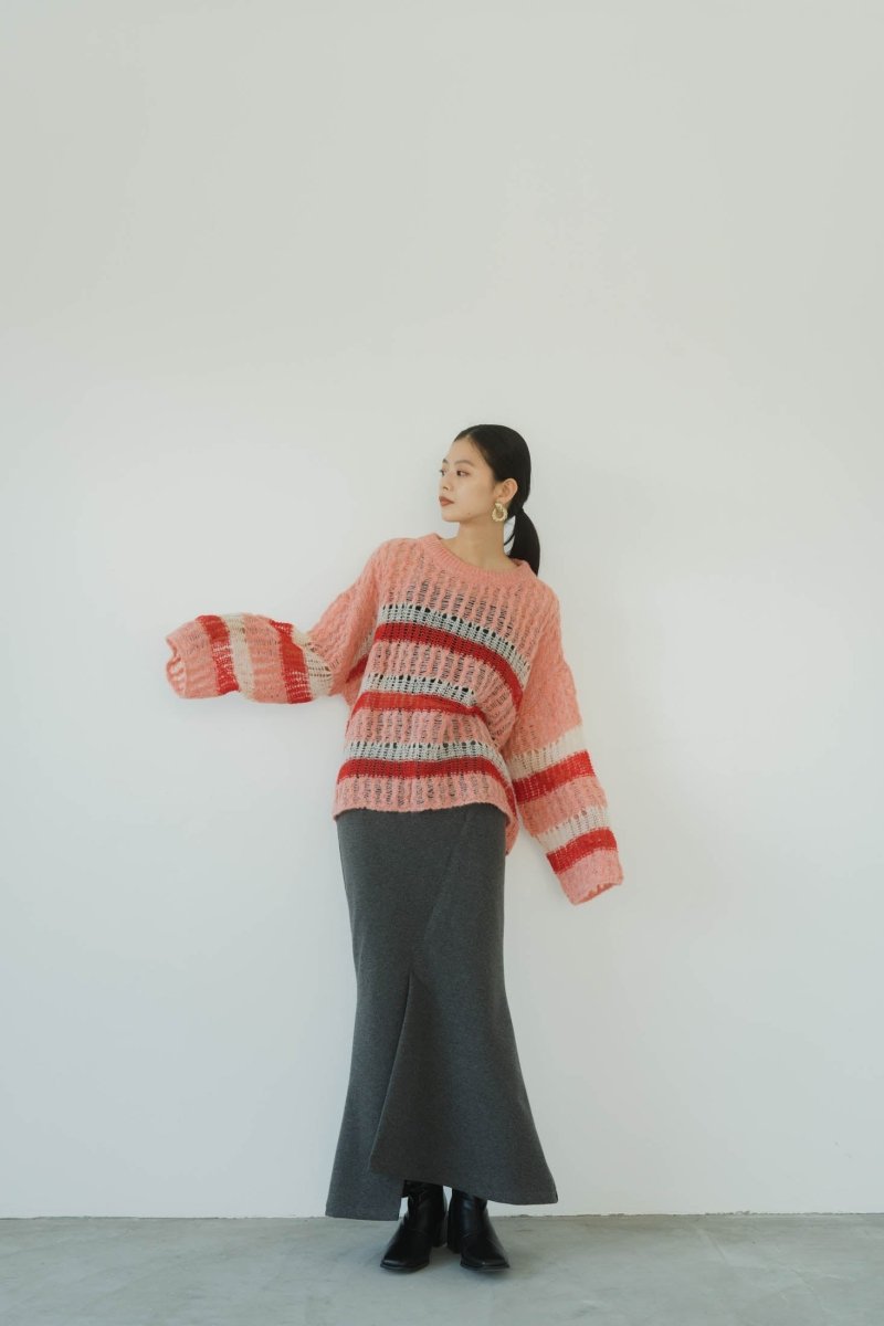 front zip mermaid skirt/2color - KNUTH MARF