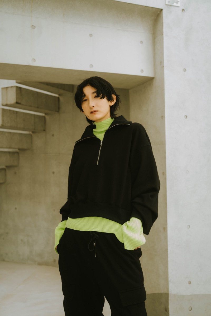 half zip sweat(unisex)/3color - KNUTH MARF