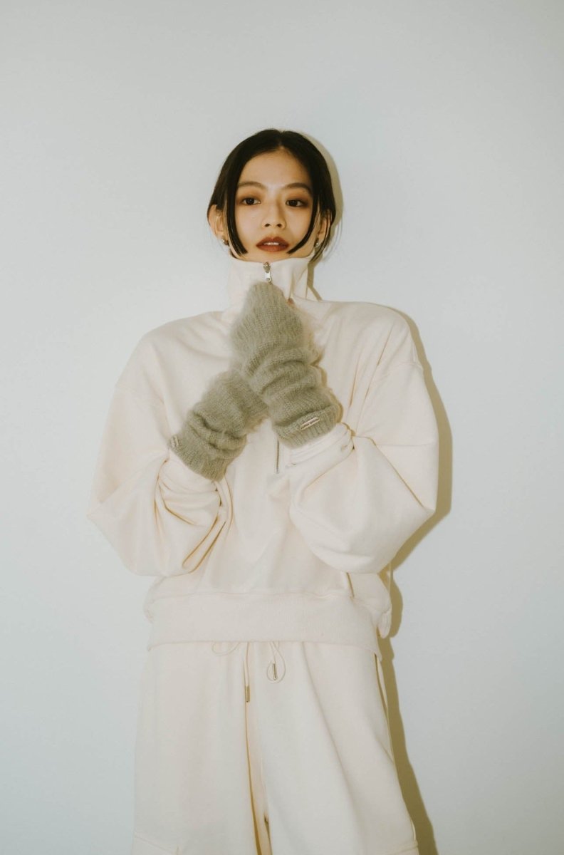 half zip sweat(unisex)/3color - KNUTH MARF