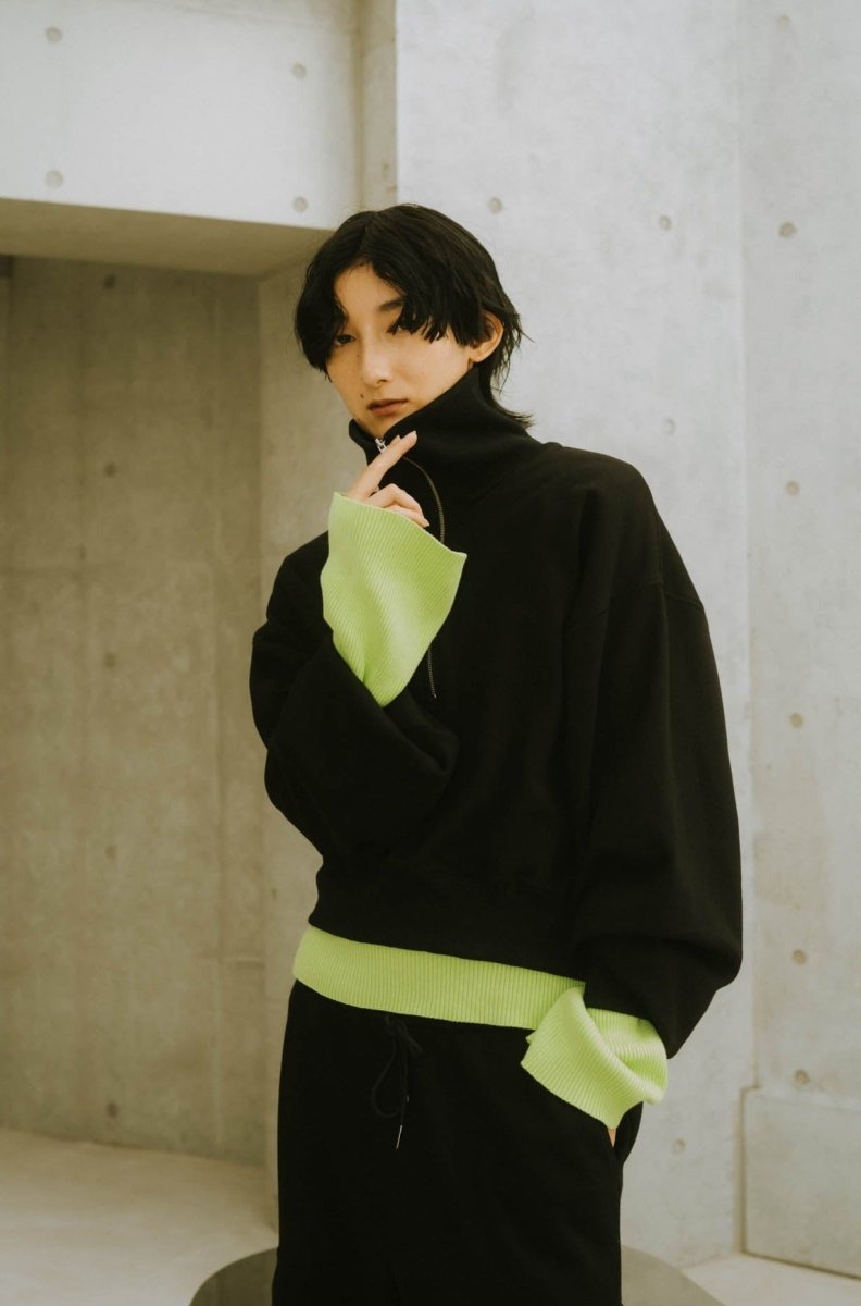 half zip sweat(unisex)/3color - KNUTH MARF