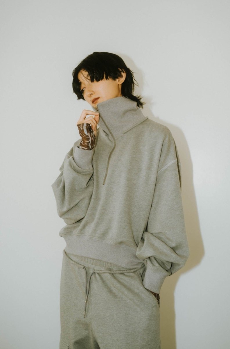 half zip sweat(unisex)/3color - KNUTH MARF