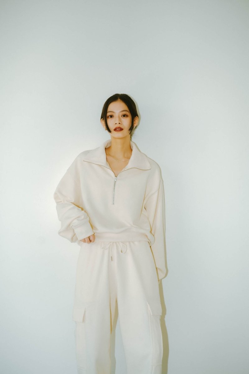 half zip sweat(unisex)/3color - KNUTH MARF