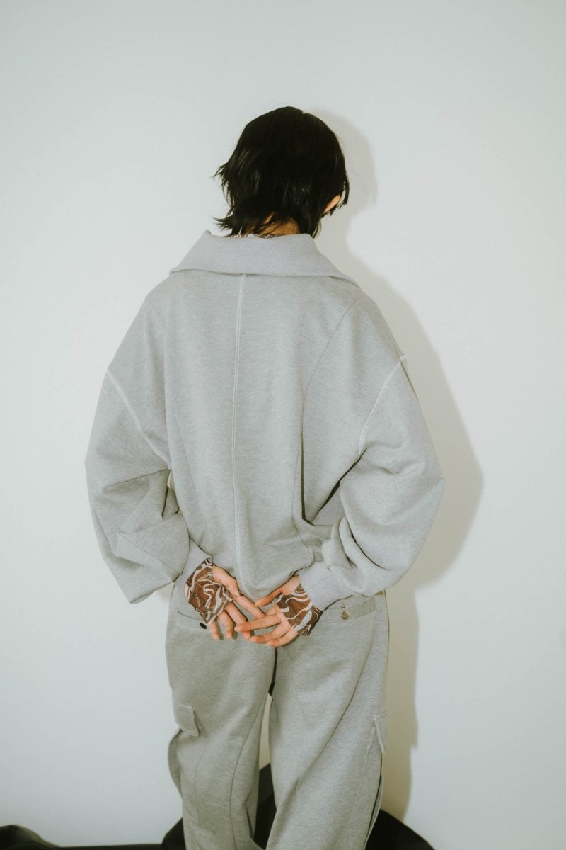half zip sweat(unisex)/3color - KNUTH MARF