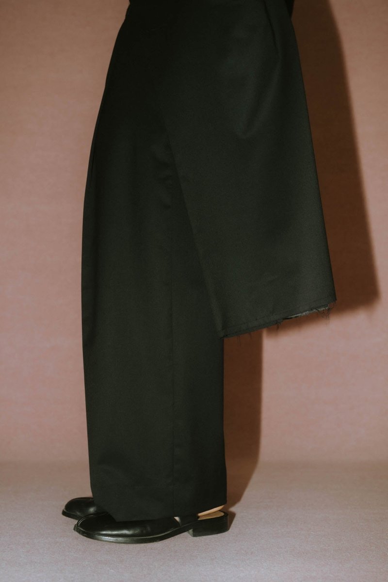 -high end- oversize long chester coat(unisex)/black - KNUTH MARF