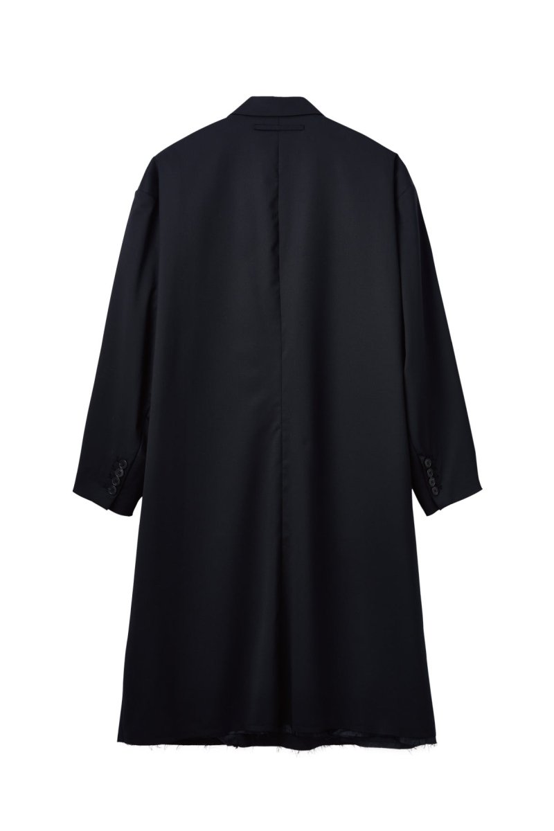 -high end- oversize long chester coat(unisex)/black - KNUTH MARF