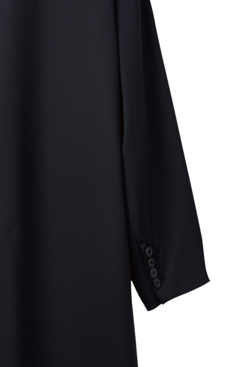 -high end- oversize long chester coat(unisex)/black - KNUTH MARF