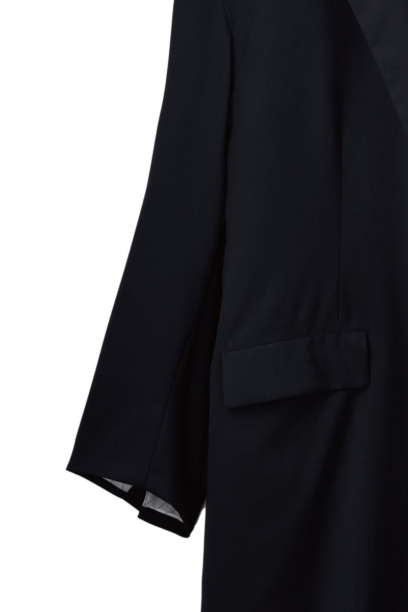 -high end- oversize long chester coat(unisex)/black - KNUTH MARF