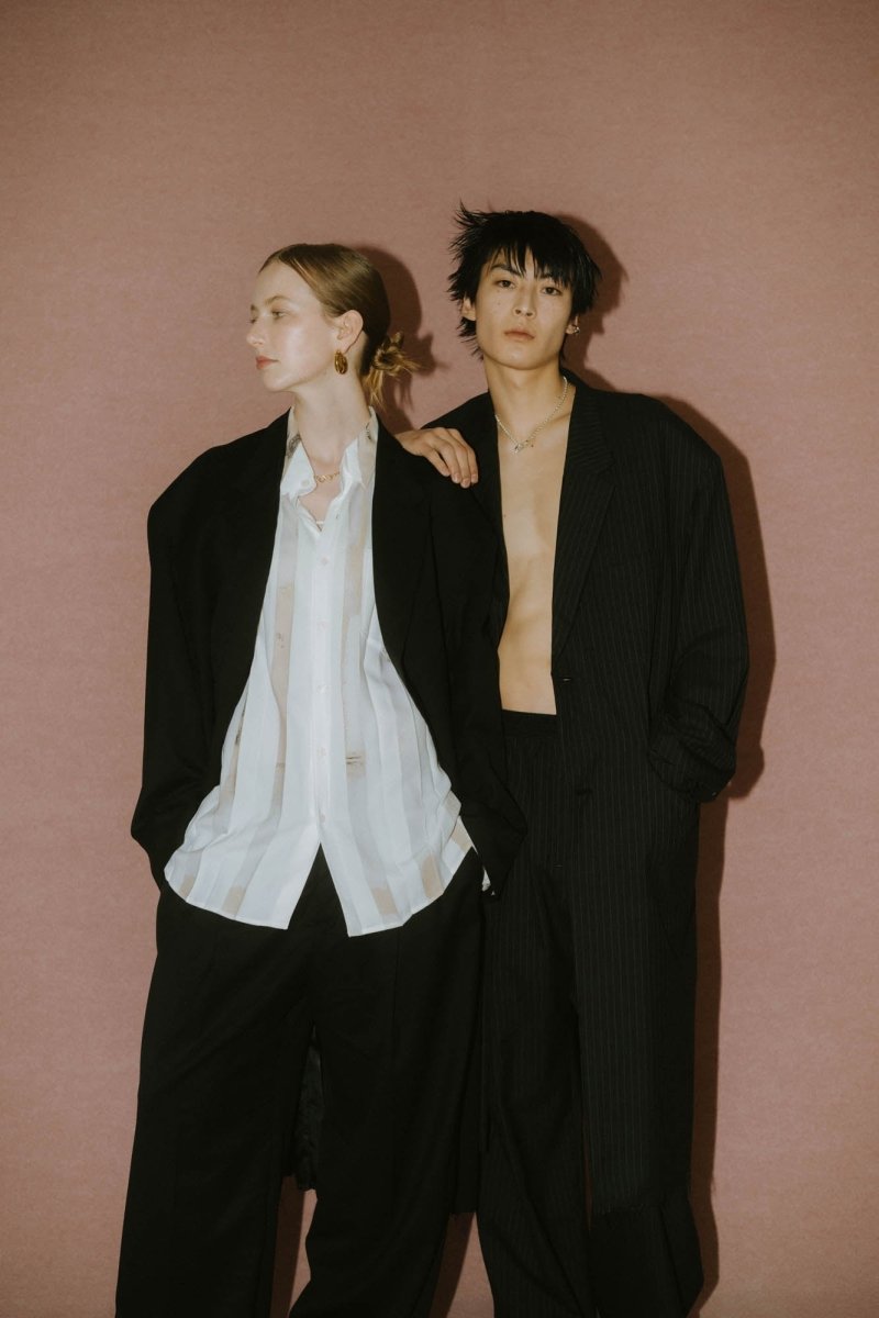 -high end- oversize long chester coat(unisex)/black - KNUTH MARF