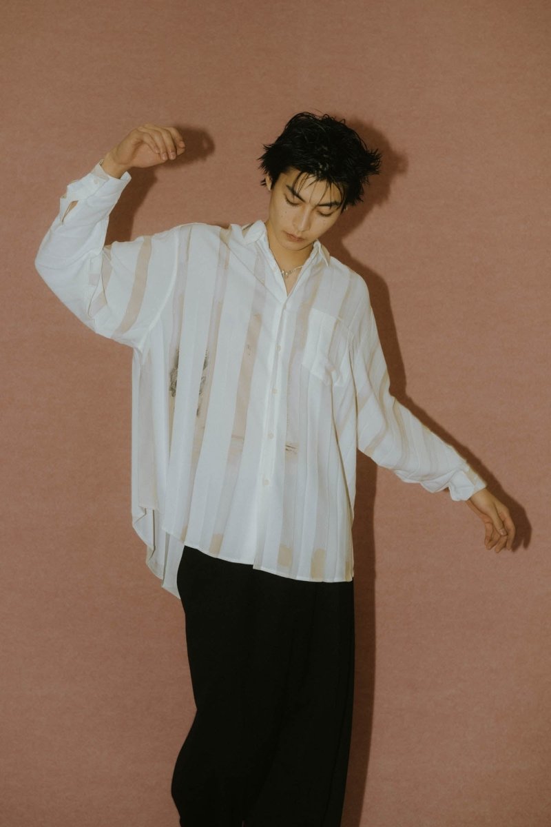 -high end- pleats unique print shirt(unisex) - KNUTH MARF