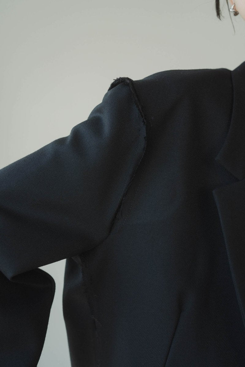-high end- raw edge jacket/black - KNUTH MARF