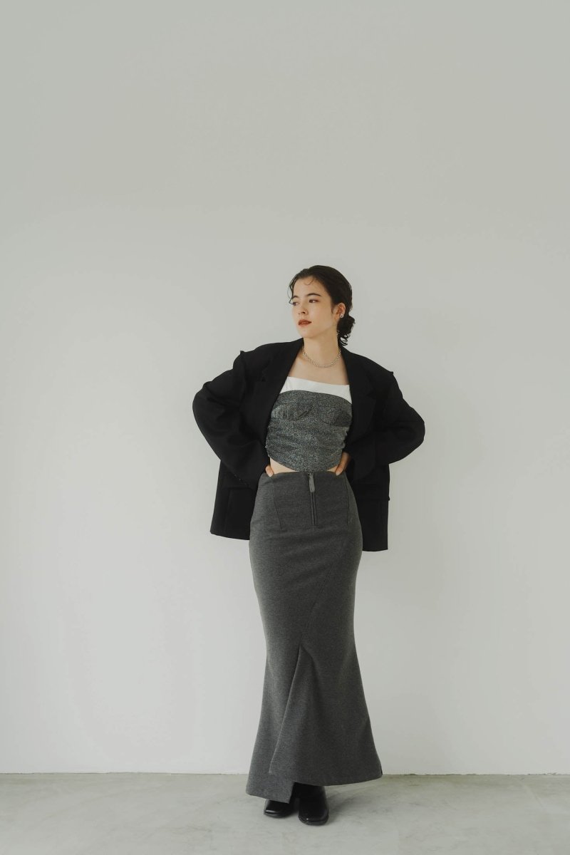 -high end- raw edge jacket/black - KNUTH MARF