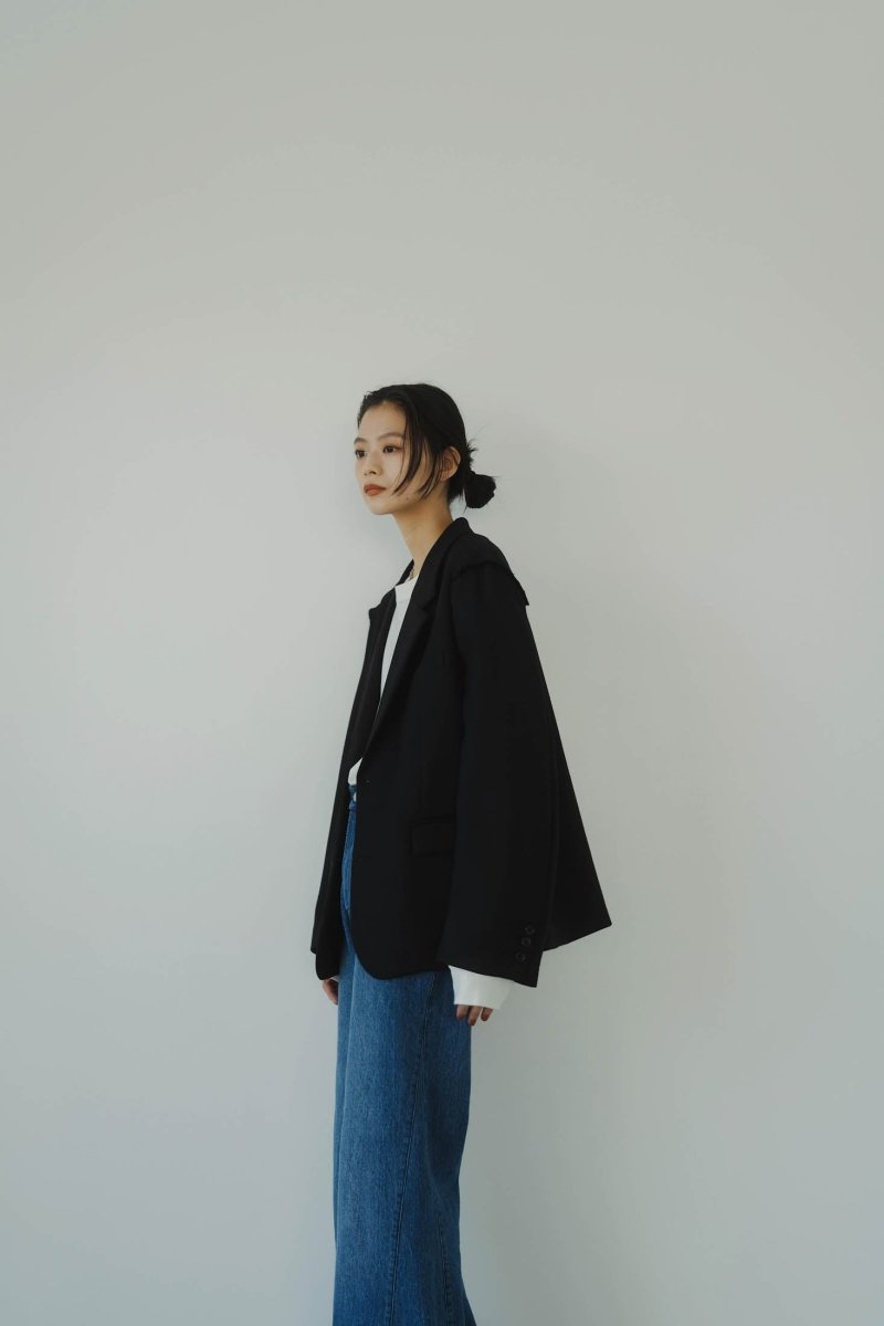 -high end- raw edge jacket/black - KNUTH MARF