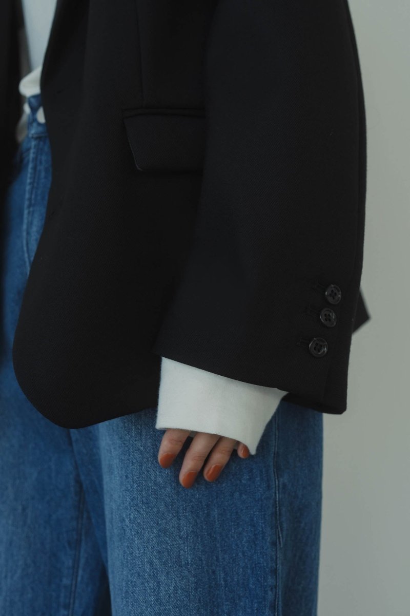 -high end- raw edge jacket/black - KNUTH MARF