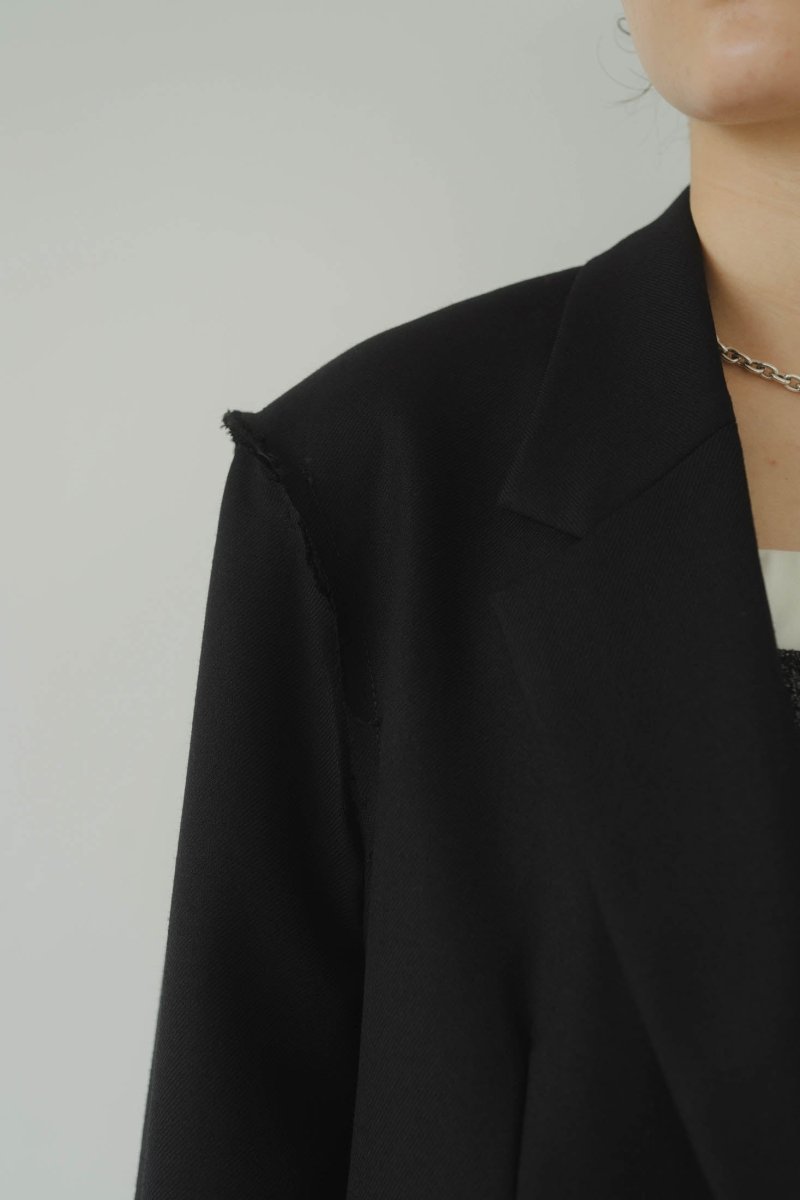 -high end- raw edge jacket/black - KNUTH MARF
