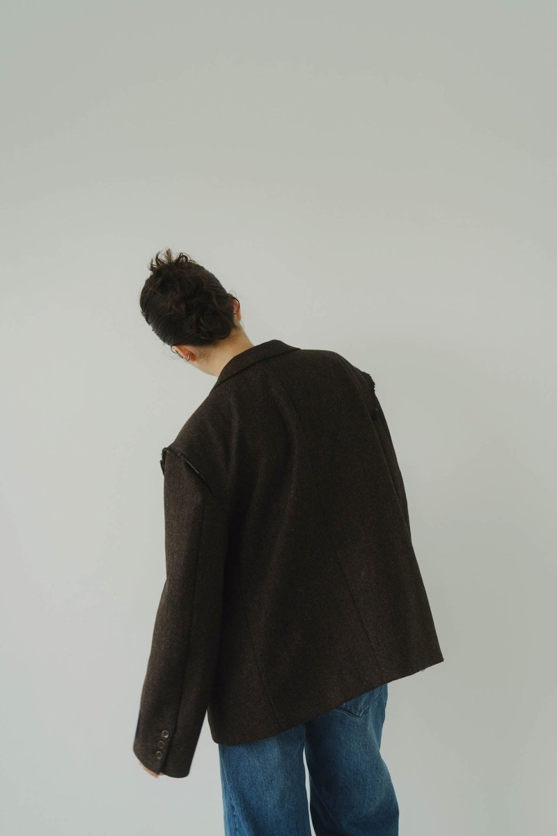 -high end- raw edge jacket/herringbone - KNUTH MARF