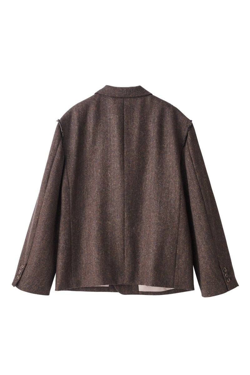 -high end- raw edge jacket/herringbone - KNUTH MARF