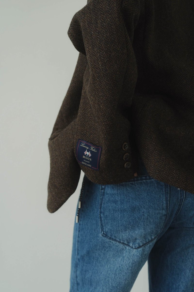 -high end- raw edge jacket/herringbone - KNUTH MARF