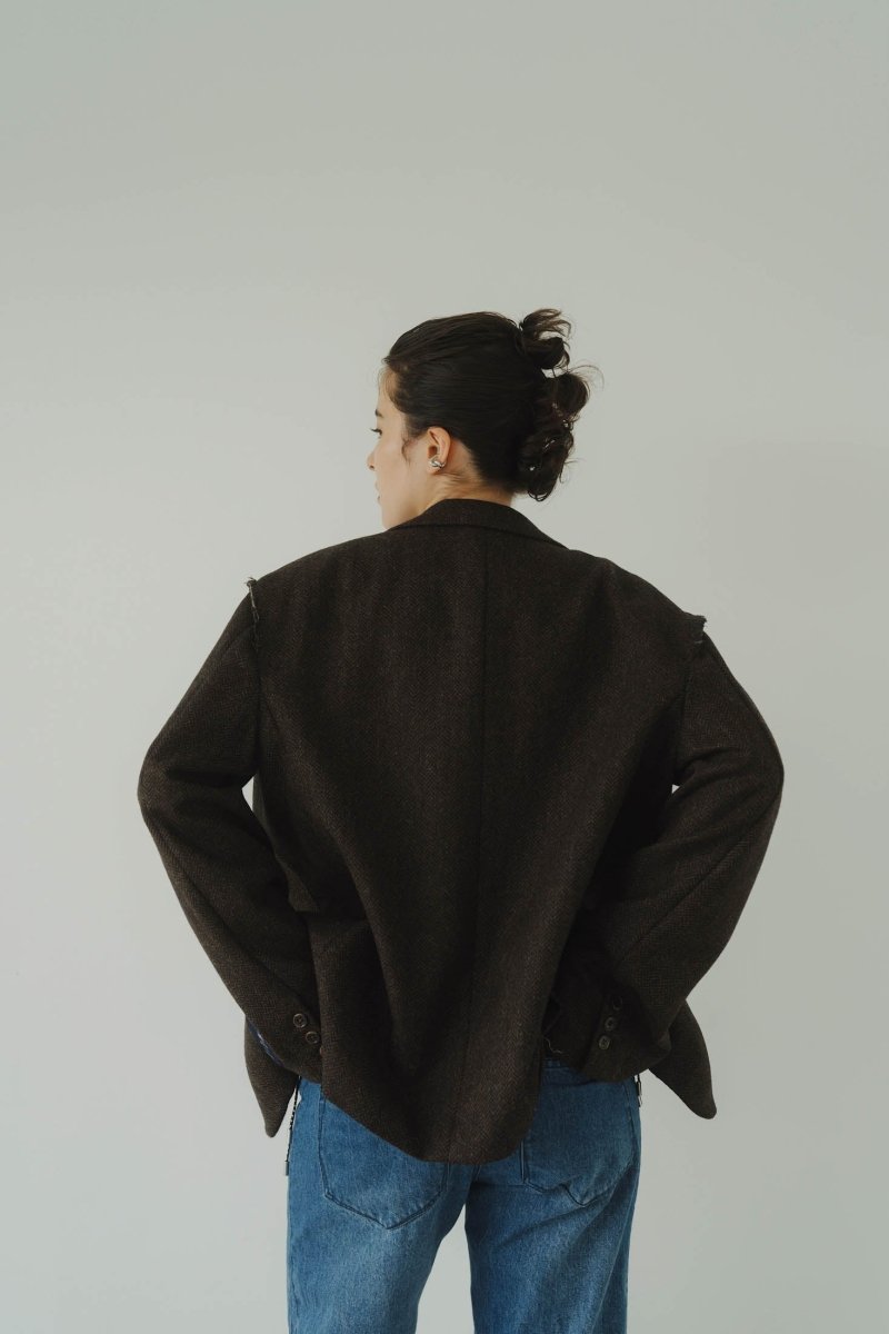 -high end- raw edge jacket/herringbone - KNUTH MARF