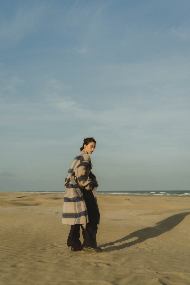 -high end- remake chester long coat/bluegray - KNUTH MARF