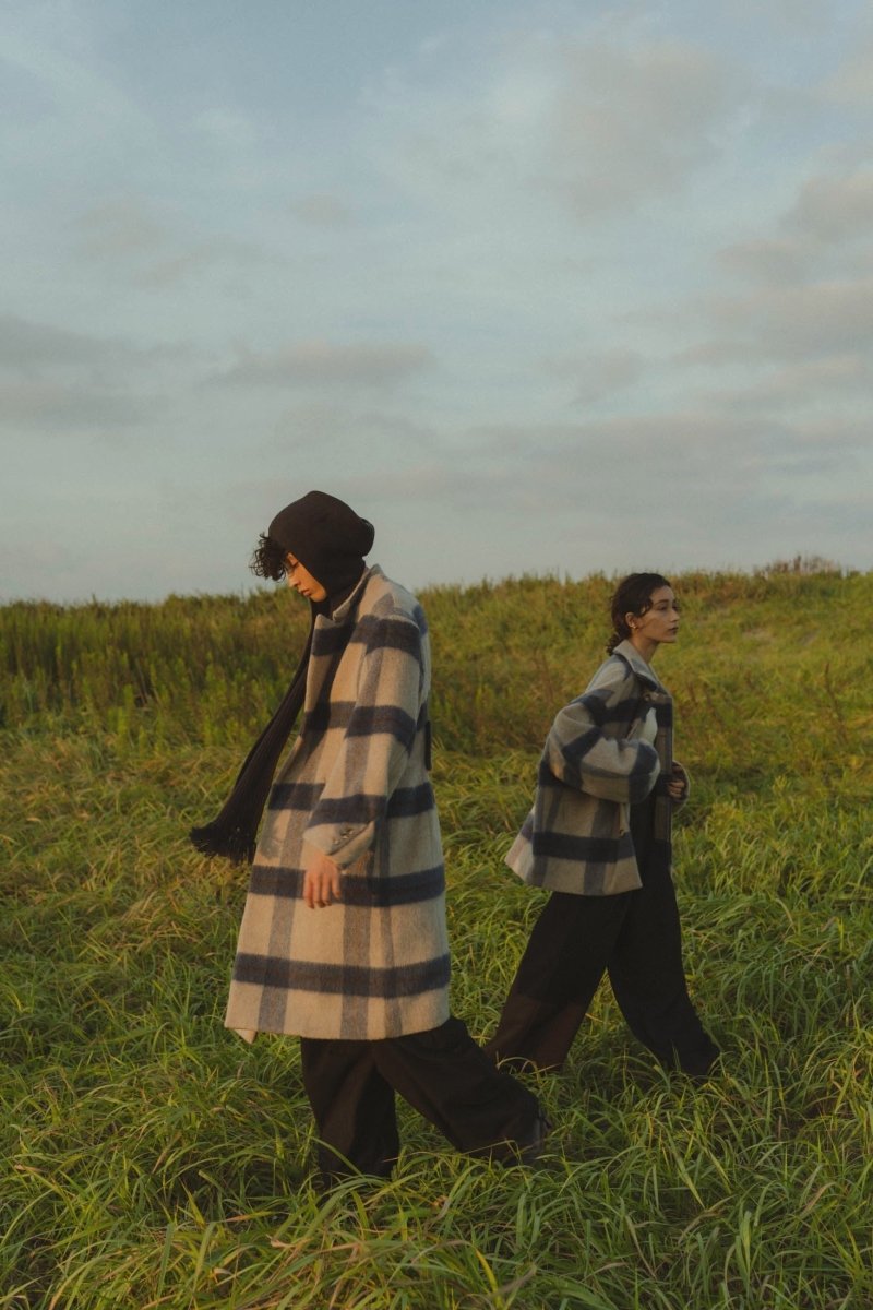 -high end- remake chester long coat/bluegray - KNUTH MARF