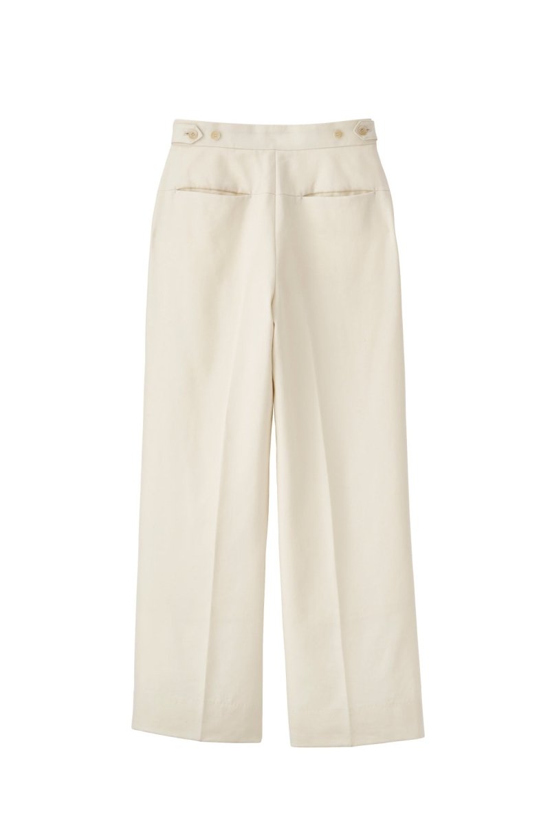-high end- wool straight pants/black - KNUTH MARF