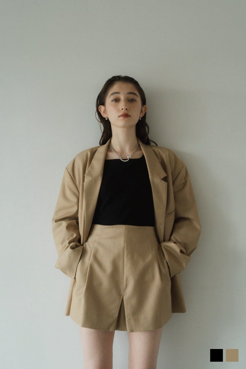 high waist front skort/beige - KNUTH MARF