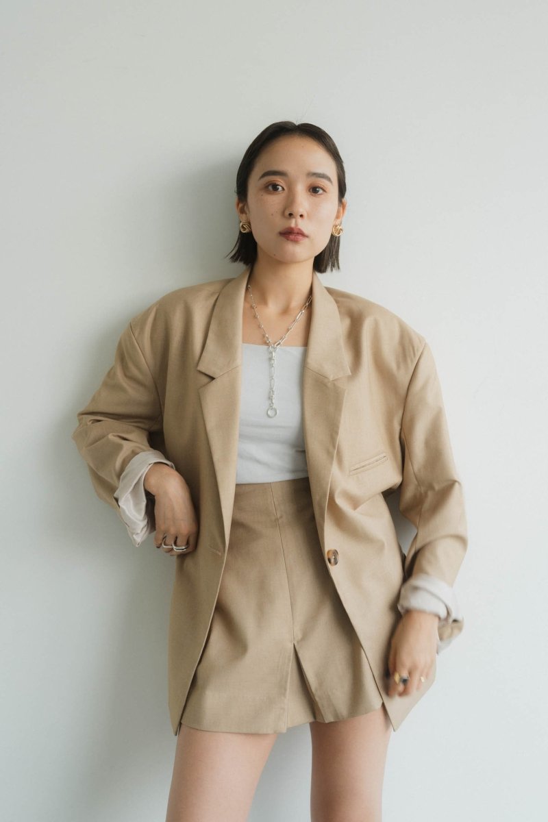 high waist front skort/beige - KNUTH MARF