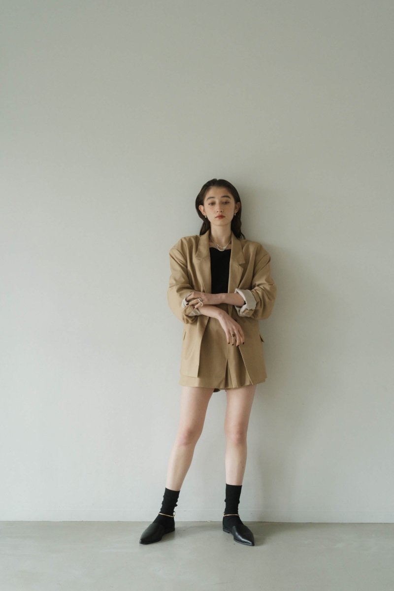 high waist front skort/beige - KNUTH MARF