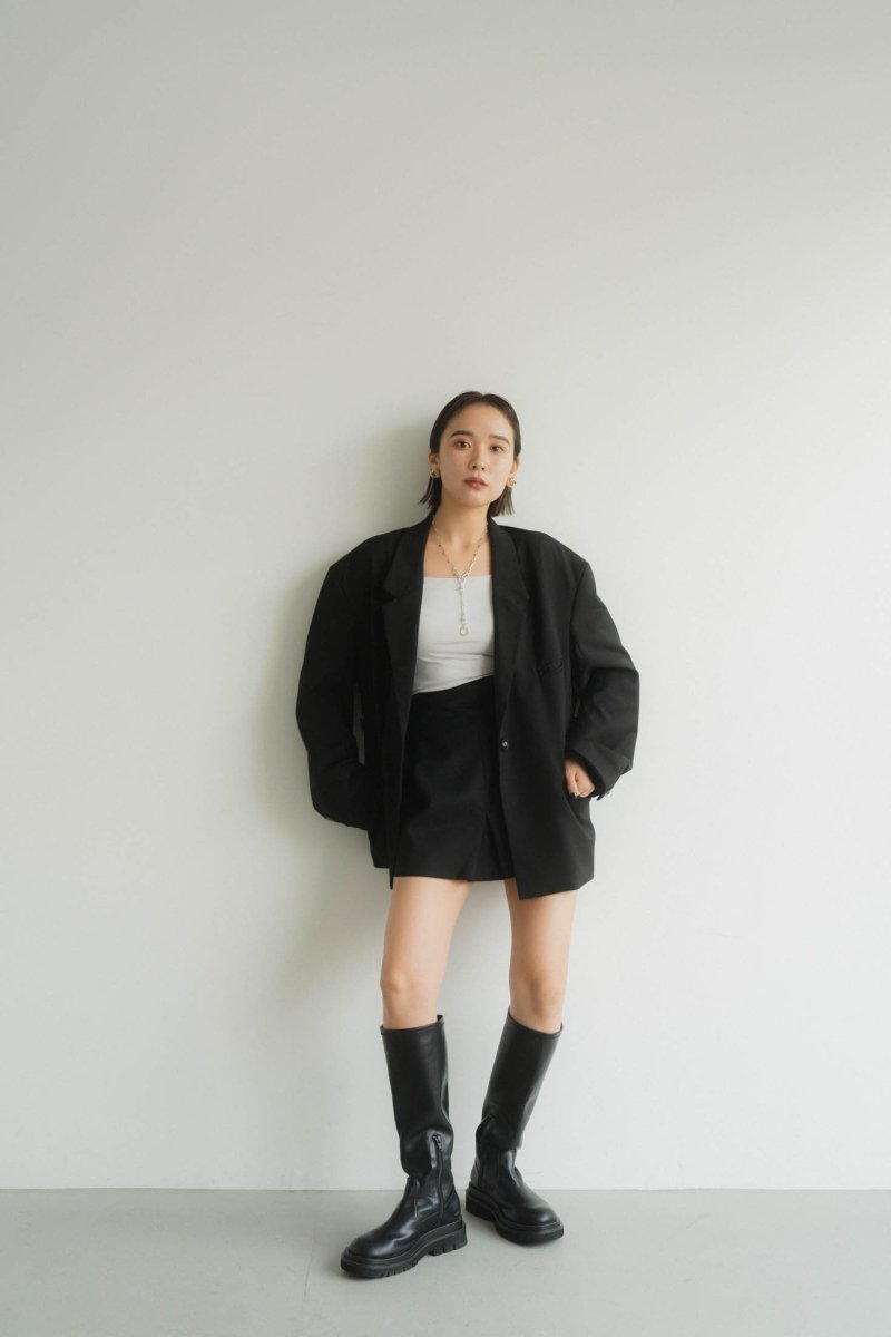 high waist front skort/black - KNUTH MARF