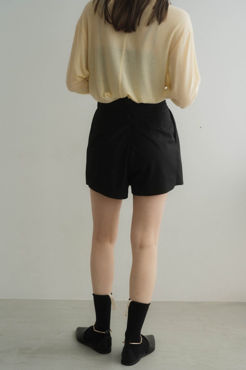 high waist front skort/black - KNUTH MARF