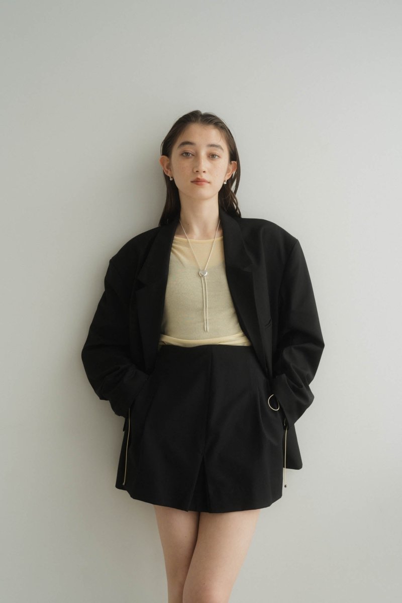 high waist front skort/black - KNUTH MARF