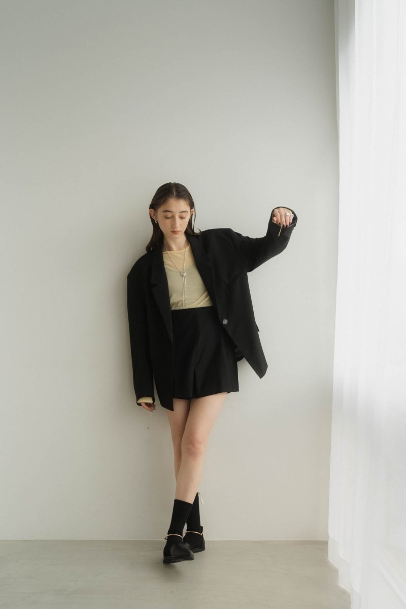 high waist front skort/black - KNUTH MARF