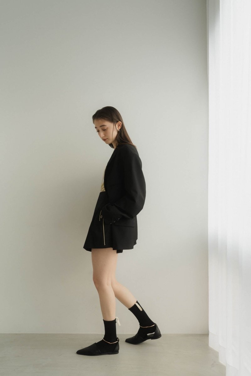 high waist front skort/black - KNUTH MARF