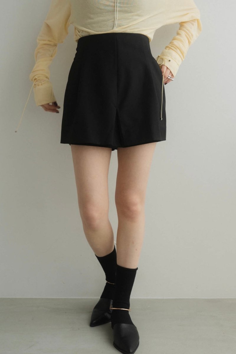 high waist front skort/black - KNUTH MARF