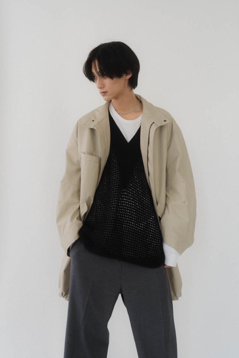 label leather jacket/sandbeige - KNUTH MARF