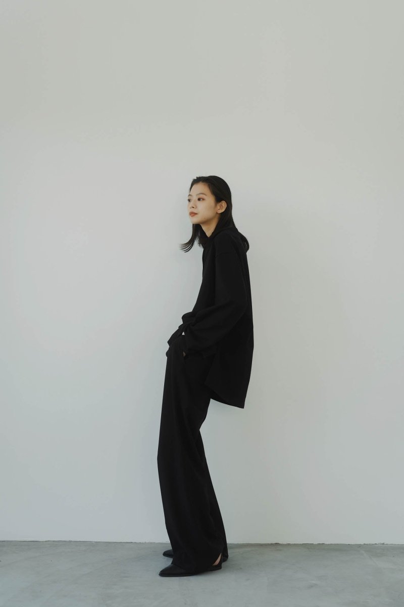label loose pants(unisex)/black - KNUTH MARF