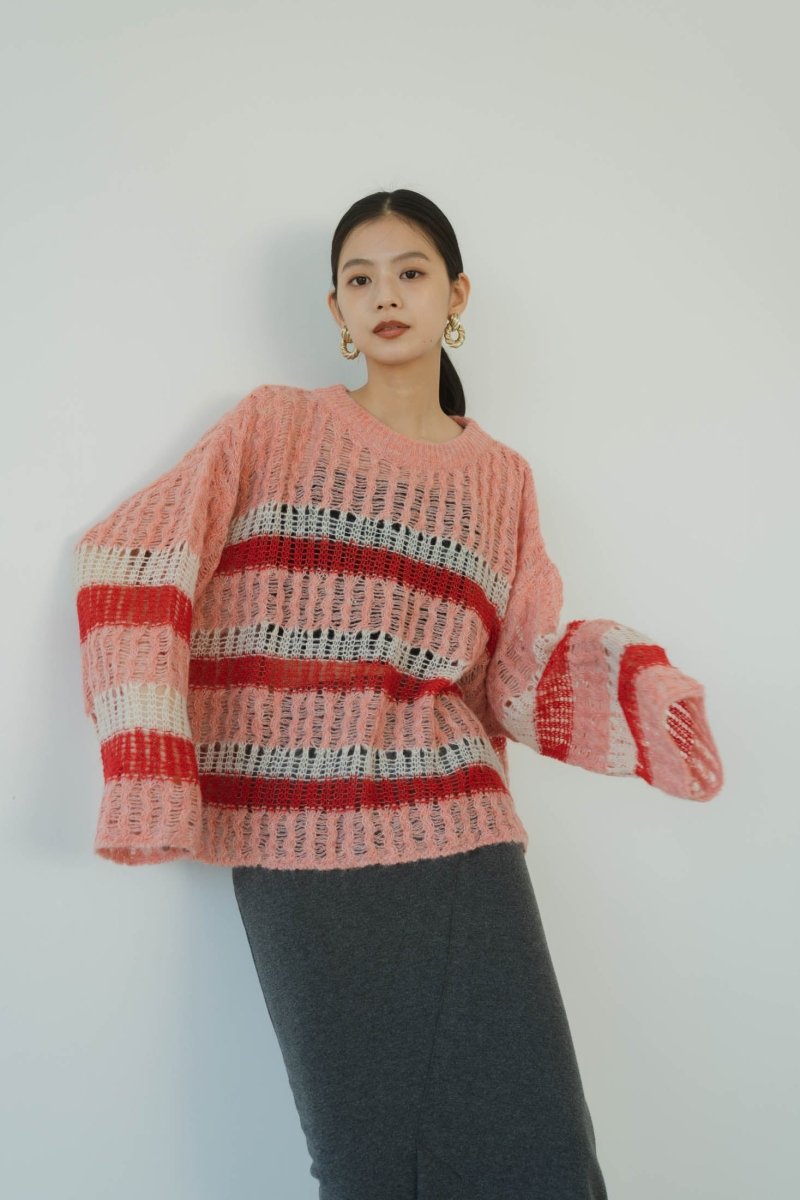 knuthmarfknuth marf low gauge border knit - ニット/セーター